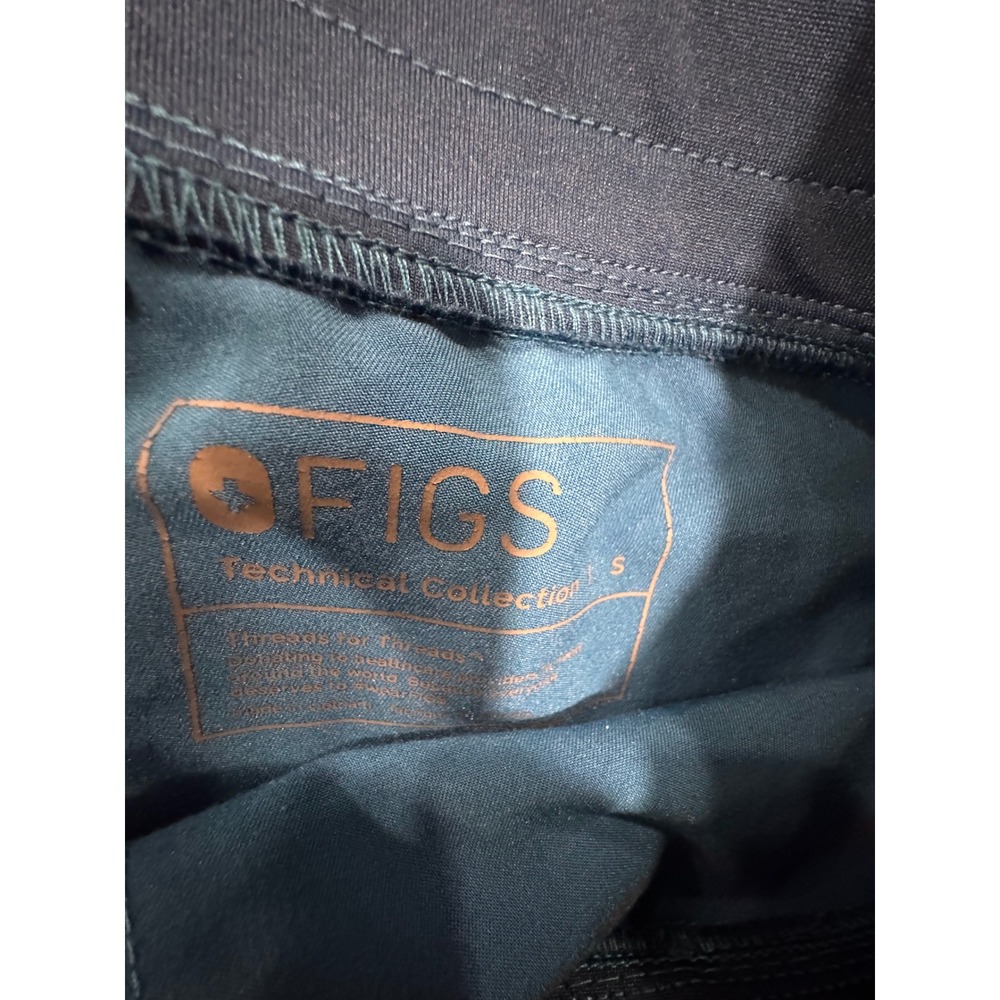 FIGS Zamora Jogger Scrub Pants High Waisted Small Teal Blue Womens - Picture 6 of 6